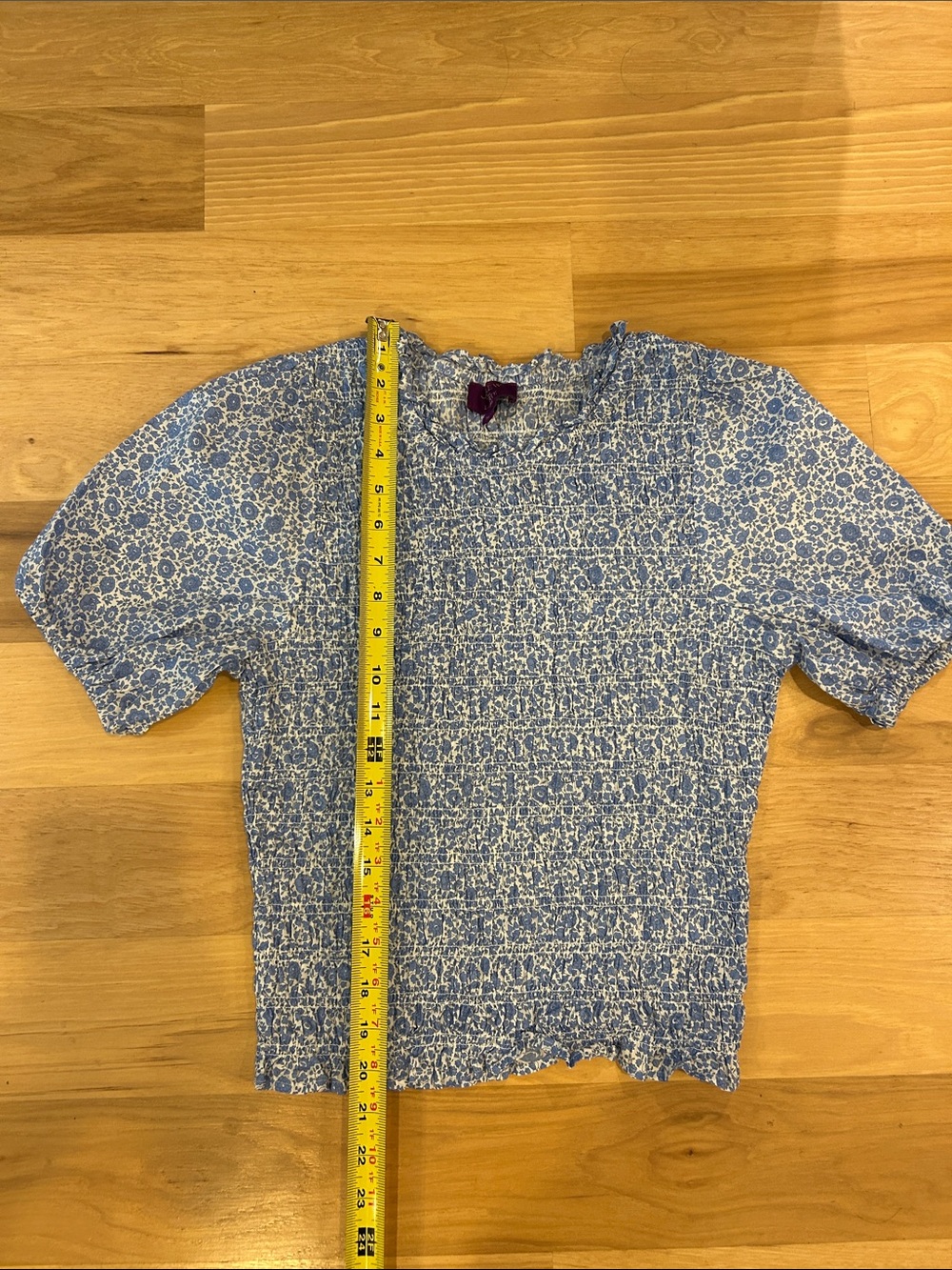 J. Crew Puff-sleeve smocked top in Liberty® D'Anjo Coast fabric Small - Picture 12 of 12